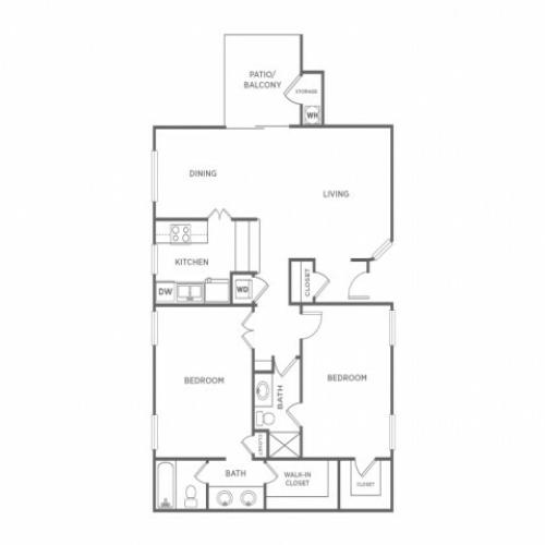 2A | 2 bed 2 bath | from 997 square feet