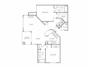2BR | 2 bed 2 bath | from 1029 square feet
