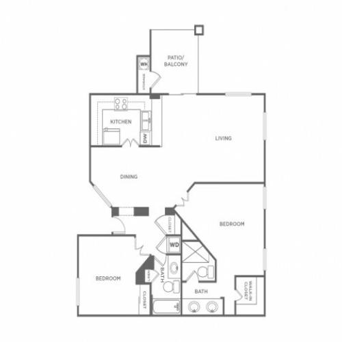 2D | 2 bed 2 bath | from 1105 square feet