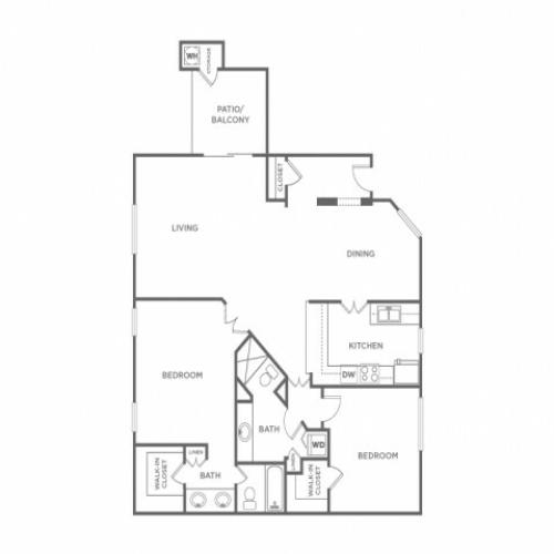 2E | 2 bed 2 bath | from 1135 square feet