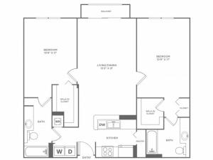 Sky - Platinum | 2 bed 2 bath | from 1239 square feet