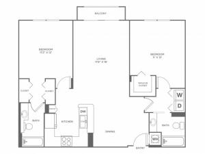 Wave - Platinum | 2 bed 2 bath | from 1120 square feet