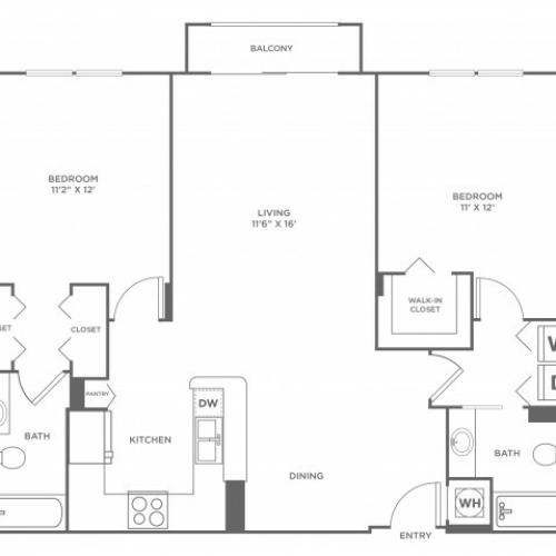 Wave - Platinum | 2 bed 2 bath | from 1120 square feet
