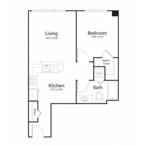 1i1 | 1 bed 2 bath | from 636 square feet