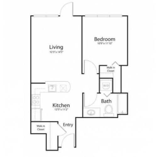 1j1 | 1 bed 1 bath | from 637 square feet