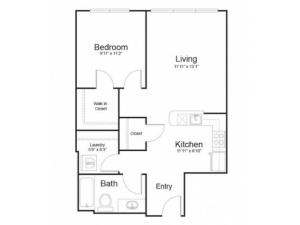 1s1 | 1 bed 1 bath | from 681 square feet