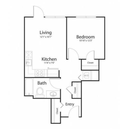 1a1 | 1 bed 1 bath | from 597 square feet