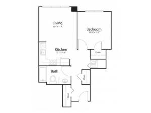 1e1 | 1 bed 1 bath | from 622 square feet