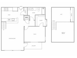 A1LR | 1 bed 1 bath | from 937 square feet