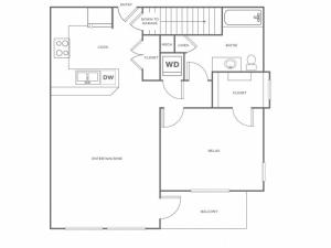 A2 | 1 bed 1 bath | from 792 square feet