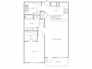 A3 | 1 bed 1 bath | from 852 square feet