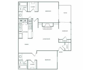 2AR - 2 Bedroom - Luxe | 2 bed 2 bath | from 1270 square feet