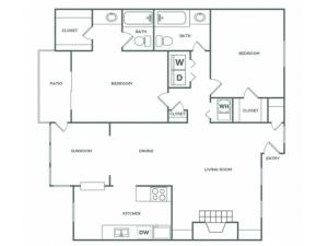 2BR - 2 Bedroom - Luxe | 2 bed 2 bath | from 1355 square feet