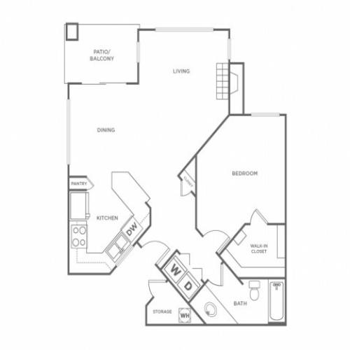 1AR | 1 bed 1 bath | from 799 square feet