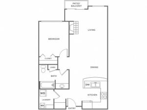 Deer-Classic | 1 bed 1 bath | from 735 square feet