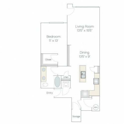 AT1 | 1 bed 1 bath | from 888 square feet