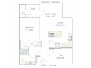 A2 | 1 bed 1 bath | from 952 square feet