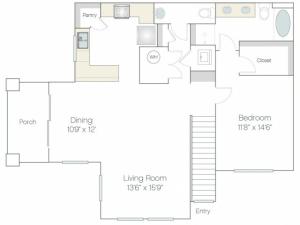 AT2 | 1 bed 2 bath | from 987 square feet