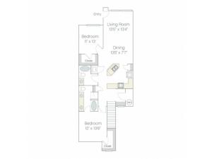 BT3 | 2 bed 2 bath | from 1283 square feet