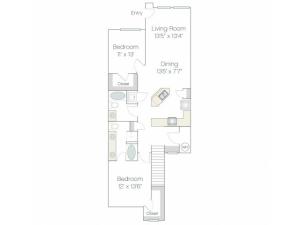 BT3.GR | 2 bed 2 bath | from 1283 square feet