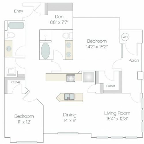 B4.GR | 2 bed 2 bath | from 1326 square feet