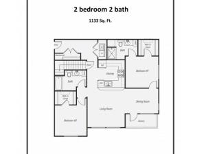 B3 - 1133 | 2 bed 2 bath | from 1133 square feet