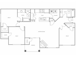 C1 - 1367 | 3 bed 2 bath | from 1367 square feet