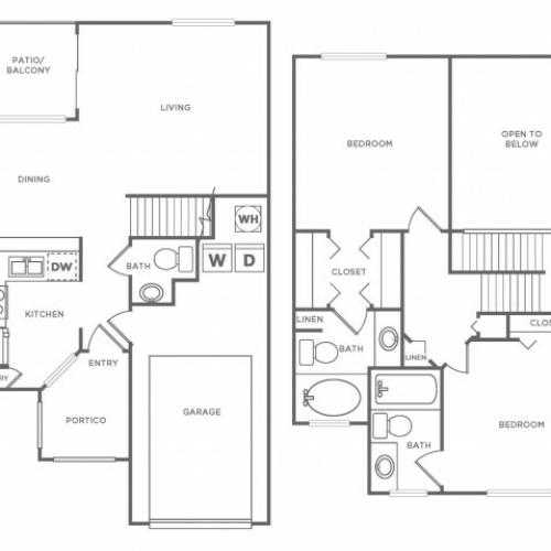 TH Standard | 2 bed 2 bath | from 1220 square feet