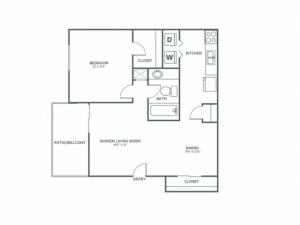 1X1 Deluxe | 1 bed 1 bath | from 847 square feet