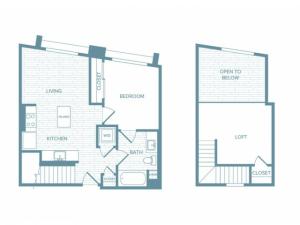 A05L | 1 bed 1 bath | from 788 square feet