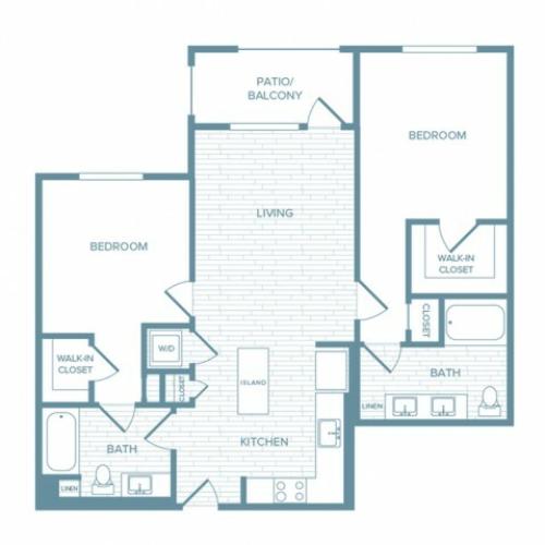 B02 | 2 bed 2 bath | from 1056 square feet
