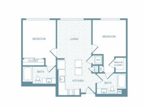 B08 | 2 bed 2 bath | from 938 square feet