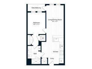 1C | 1 bed 1 bath | from 656 square feet