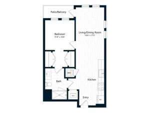 1C.2 | 1 bed 1 bath | from 632 square feet
