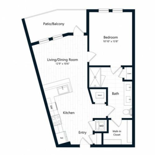 1D | 1 bed 1 bath | from 675 square feet