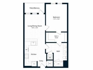 1F.4 | 1 bed 1 bath | from 710 square feet