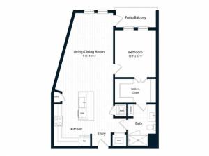 1H | 1 bed 1 bath | from 773 square feet