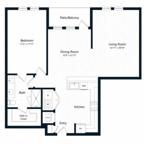 1K | 1 bed 1 bath | from 1021 square feet