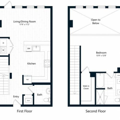 1N.2 | 1 bed 1 bath | from 988 square feet