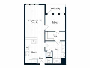 1F.1 | 1 bed 1 bath | from 715 square feet