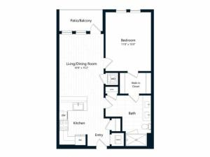 1F.2 | 1 bed 1 bath | from 715 square feet