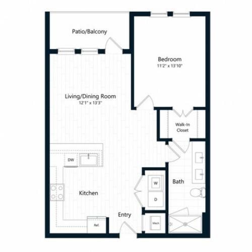 1G | 1 bed 1 bath | from 729 square feet