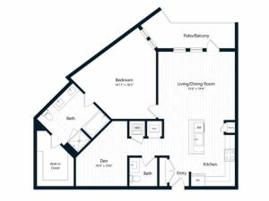 1Q | 1 bed 1 bath | from 1079 square feet