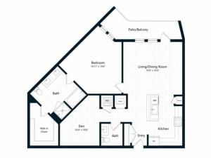 1Q.1 | 1 bed 1 bath | from 1068 square feet