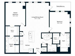 2H.1 | 2 bed 2 bath | from 1354 square feet
