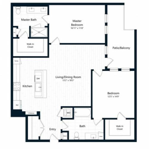 2F.1 | 2 bed 2 bath | from 1282 square feet