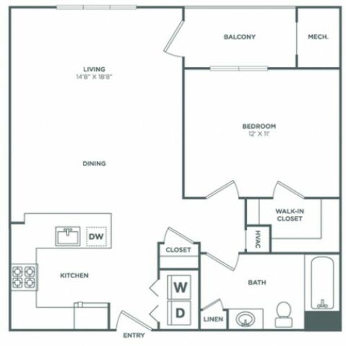 Alder | 1 bed 1 bath | from 736 square feet