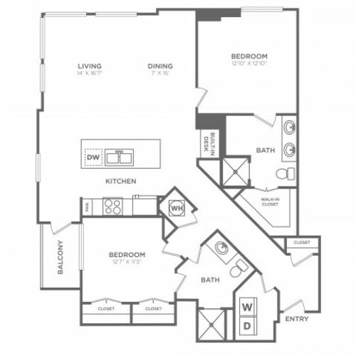 Captivate | 2 bed 2 bath | from 1481 square feet
