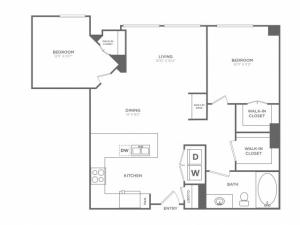 Clever | 2 bed 1 bath | from 981 square feet