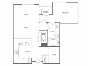 Polished | 1 bed 1 bath | from 785 square feet
